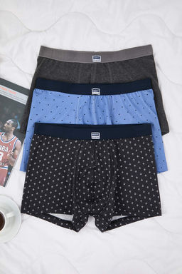 TRENDYOL MAN Cok Renkli 3lu Paket Yiyecek Desenli Pamuklu Boxer TMNSS24BX00007 - Trendyolmilla фото 4