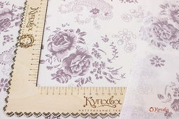 Поплин Цветочный туман на белом, ш.2.2м, хлопок-100%, 100гр/м.кв - Купава фото 3