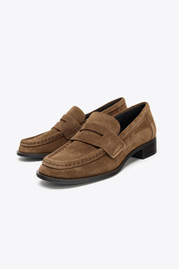 SPLIT SUEDE PENNY LOAFERS - Zara фото 4