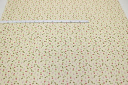 Поплин Премиум (Digital) Изящные розочки цв.светло-пшеничный, ш.1.45м, хл-100%, 130гр/м.кв - Купава фото 3