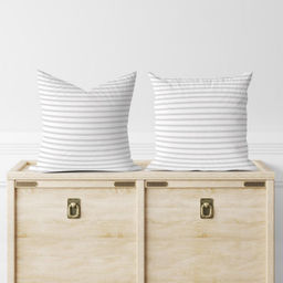 Комплект наволочек Страйп-Поплин (молния) - Белый 50х70