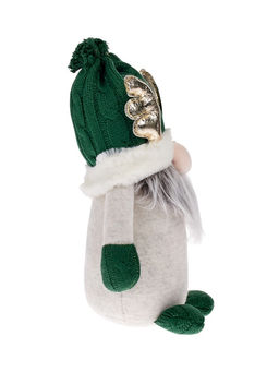 Фигура текстиль «Гном лосяш в зелёном» 33×12×18 см, 1 LED, от батареек AG13×3, свечение тёплое белое