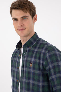 Мужская рубашка цвета хаки с длинным рукавом Неожиданная скидка в корзине - U.s. polo assn фото 2