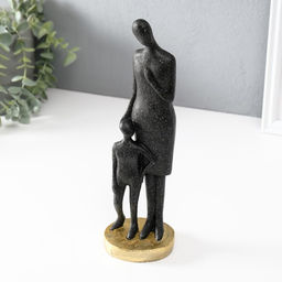 Фигурка полистоун «Она всегда рядом», чёрный, 7.5×8.5×28 см