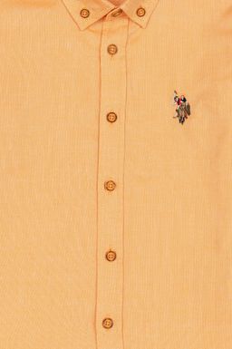 U. S. Polo Assn Желтая базовая рубашка с длинным рукавом для мальчика - U.s. polo assn фото 3