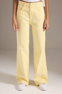 Sar? Yuksek Bel Wide Leg Jeans TWOSS25JE00252 - Trendyolmilla фото 3