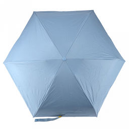 Зонт-мини механический Палитра UPF50+ ткань эпонж (полиэстер) + черное УФ-покрытие, 6 лучей, д/купола 90см, 5 сложений, 18см в сложенном виде, механизм против ветра, ручка с покрытием soft-touch, цвет голубой, 218гр (Китай) - Домашняя Мода фото 4