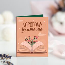 Цена за 2 шт Мини-открытка "Дорогому учителю"