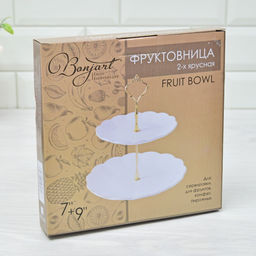 Фруктовница 2-х ярусная "7+9" арт. 802-0632