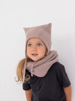 Шапка весенняя/осенняя вязаная (Нюд) КОШКА ЭНИ - Jumbi фото 3