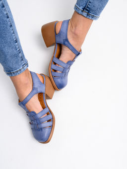 Босоножки 5035.23663bе. Вакса джинс+коричневый