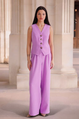 Martichelli Костюм брючный с жилетом лавандовый