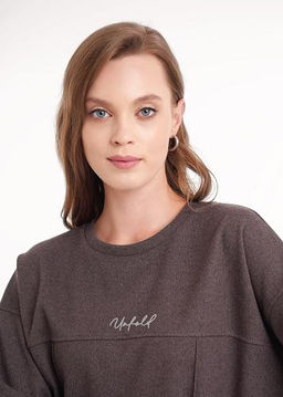 Джемпер жен. (ЧЗ) т.серый/т.коричн. 157015/187ввэ - Clever wear фото 3