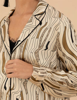 Krem Regular Fit Uzun Kollu Saten G_mlek - Pierre cardin фото 7