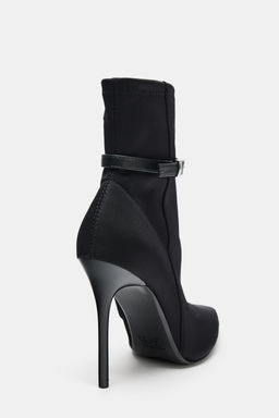 HEELED ANKLE BOOTS WITH BUCKLE - Zara фото 5