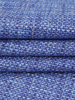 Рогожка Крупная рябь цв.синий, ВИД2, ш.1.5м, хлопок-100%, 165гр/м.кв - Купава фото 4