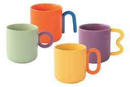 Набор кружек Creative, оранжевый, жёлтый, зелёный, фиолетовый, 0,35 л, 4 шт