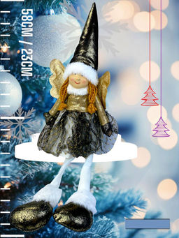 Кукла фея золотая 60см