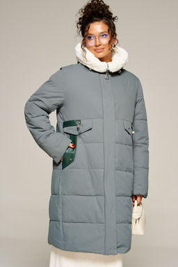 Пальто Beautiful Free 8019 полынь