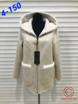 Женская дубленка с капюшоном - Bruno фото 5