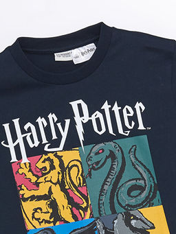 Bisiklet Yaka Harry Potter Bask?l? K?sa Kollu Erkek ?ocuk Ti??rt - Waikiki фото 2