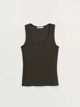 Топ в рубчик на пуговицах / Zarina