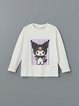 Bisiklet Yaka Kuromi Bask?l? K?z ?ocuk Pijama Tak?m?