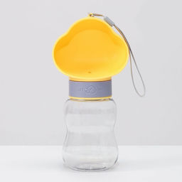 Поилка прогулочная 345 мл, жёлтая - Пижон фото 2