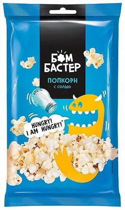 Бомбастер, попкорн с солью, 80 г  фото 2