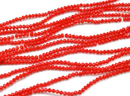Бусины из циркона рондель гр.3мм цв.алый матовый, 38,5см, 170 бусин Радуга камня