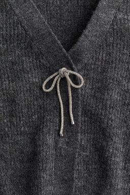 Cardigan en punto de canale con lazo - H&m фото 5