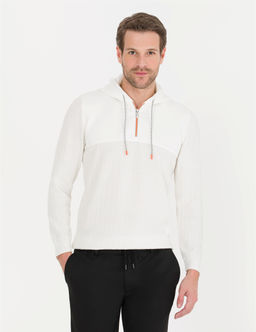 Ekru Slim Fit Kap__onlu Triko Kazak - Pierre cardin фото 2