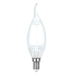 LED-CW35-6W/NW/E14/CL GLA01TR Лампа светодиодная. Форма "свеча на ветру", прозрачная. Серия Air. Белый свет (4000K). Картон. ТМ Uniel