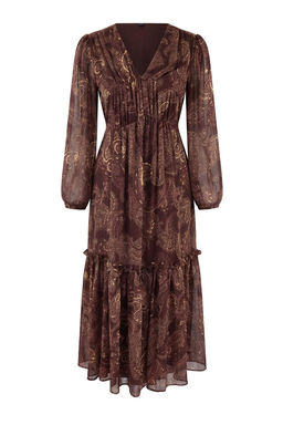 Cok Renkli Sal Desen Maxi Dokuma Elbise TWOAW26EL00348 - Trendyolmilla фото 5