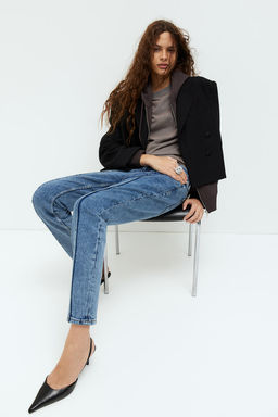 Slim Straight Low Ankle Jeans - H&m фото 3