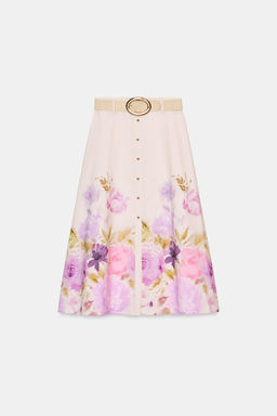 FLORAL PRINT MIDI SKIRT - Zara фото 5