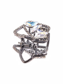 Цена за 6 шт. Крабик для волос «Флоранс галант», звезда, 3 см, чёрный