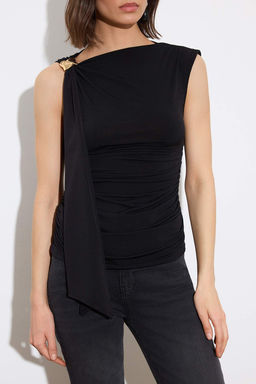 Limited Edition Siyah Aksesuar Detayl? Buzgulu Party Bluz TPRSS26BZ00031