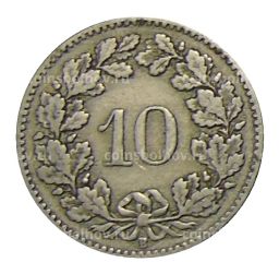 10 раппенов 1919 года Швейцария