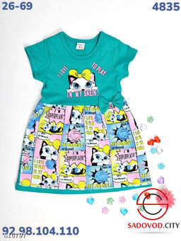 Летнее платье для девочки с рисунком - Bruno фото 5