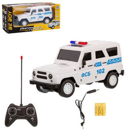 Р/У на аккумул. BeBoy 26*11*11,5см "УАЗ. Полиция" (IT110707) подсветка, резиновые покрышки, в коробке