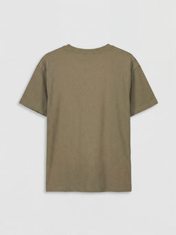 Bisiklet Yaka Bask?l? Erkek ?ocuk Ti??rt