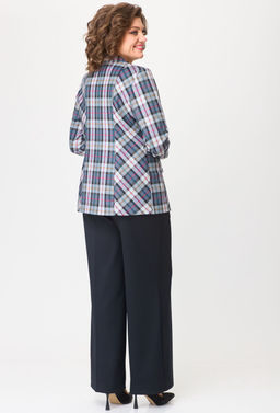Жакет БелЭльСтиль 412 синяя клетка фото 3
