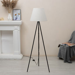 Торшер «Лаут», 1×15 Вт, Е27, чёрный/белый