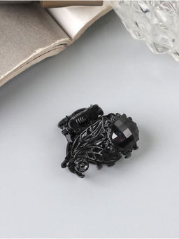 Цена за 12 шт. Крабик для волос «Чёрный ажур», подсолнух, 2.5 см, чёрный