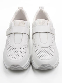 03-A1012-9 WHITE Кроссовки женские (натуральная кожа)