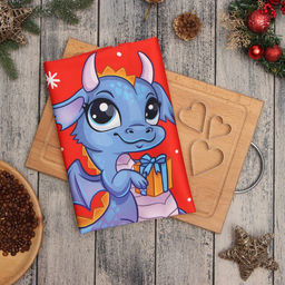 Набор в мешочке Этель Праздник к вам приходит: полотенце 40х73см, формочки для запекания