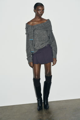 OFF-THE-SHOULDER KNIT SWEATER - Zara фото 4