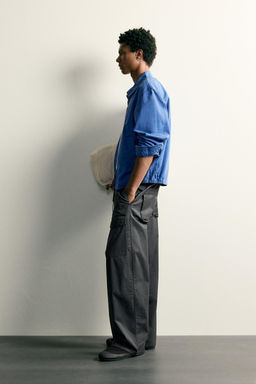 PANTAL?N CARGO RELAXED FIT / Azul el?ctrico - Zara фото 4