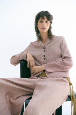 BLAZER CON LINO ZW COLLECTION / Granate